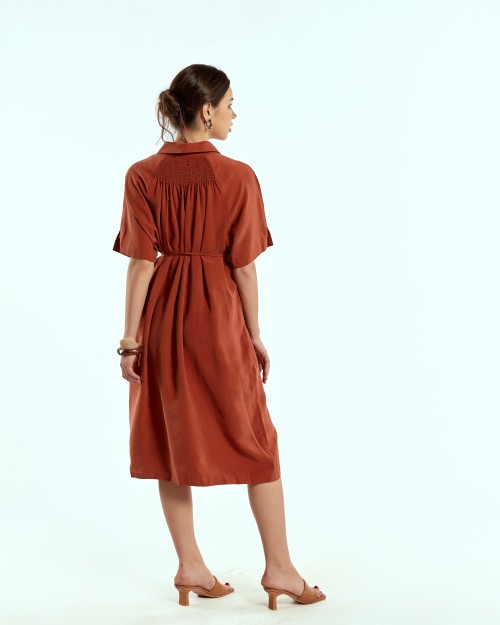 SIXDO Woven Flared Dress for Women